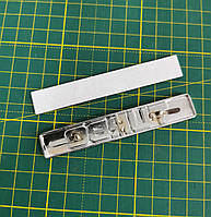 3D емблема TURBO - метал хром чорний текст, фото 2