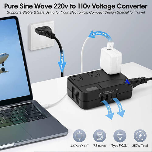 Купить Преобразователь с 220 В на 110 В Понижающий трансформатор ...