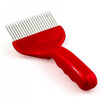 Вилка нержавейка червона