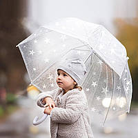 Зонт детский с удобной ручкой, купольный зонт, ветрозащитный для детей