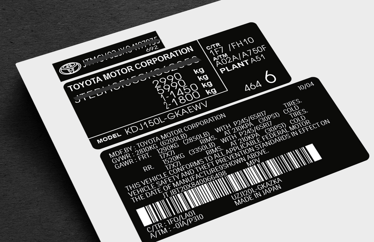 Наклейки дублюючі на Toyota, фото 1