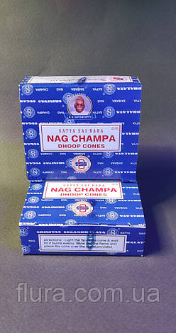 Аромопалички "Nag Champa Satya cones" 12шт Індія, фото 1