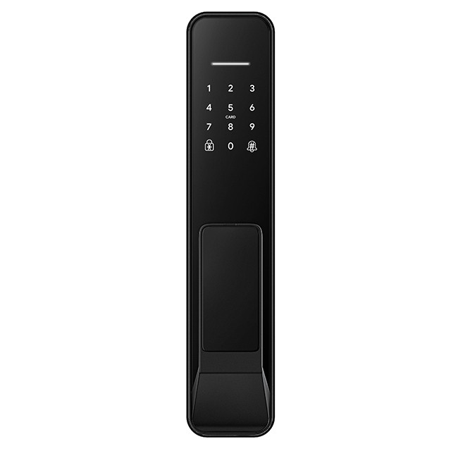 Розумний дверний біометричний замок SEVEN LOCK SL-7769BF black (врізна частина 6068)
