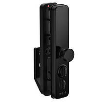 Розумний дверний біометричний замок SEVEN LOCK SL-7769BF black (врізна частина 6068), фото 5