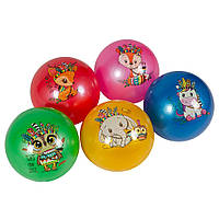 Мяч детский BT-PB-0172, животные, большой 9 дюймов (22 см), разные цвета, рисунки, для игры, детям
