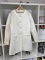 Удлиненный пиджак кардиган для девочки Zibi, Білий, д, Весна, 158