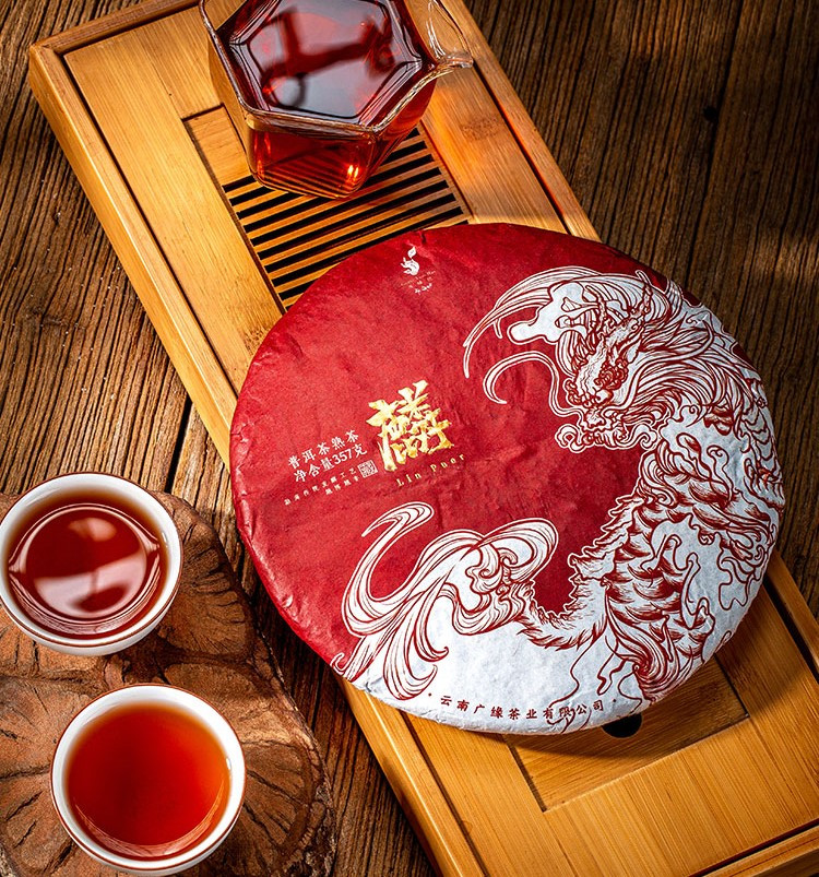 Пуер Шу пресований млинець 2016 року 357 г Guangyunhao, справжній чорний китайський чай елітний