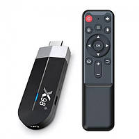 Комплект Смарт ТВ-приставка X98 S500 Stick 4K 2/16Гб Amlogic S905Y4 + Настройка в Android TV