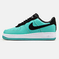 Класні кроссівки жіночі Nike Air Force 1 Low x Tiffany & Co. Стильні кроссівки для дівчат Найк Аір Форс., фото 7