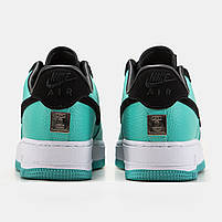 Класні кроссівки жіночі Nike Air Force 1 Low x Tiffany & Co. Стильні кроссівки для дівчат Найк Аір Форс., фото 8