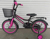 Велосипед Crosser Rocky 16" черно-розовый