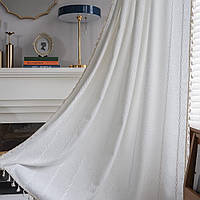 Шторы для спальни, белые шторы с вышивкой, затемняющая оконная обработка 2 шт