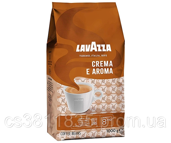 Кава в зернах Lavazza Crema e Aroma, коричнева Лавацца зерновий натуральний 1кг