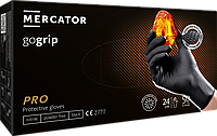 Рукавички нітрилові Mercator Medical ideall GRIP+ (black,orange) 50 шт (25 пар) Чорні ( L )