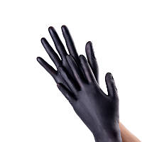 Перчатки нитриловые /виниловые гибридные XL, Черный