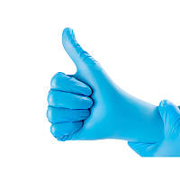Перчатки нитриловые /виниловые гибридные XL, Синий