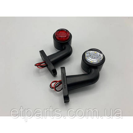 Ліхтар габаритний (ріжок) 90° 7 см 24V діодний міні, фото 1