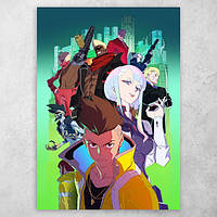 Аниме плакат постер "Киберпанк: Бегущие по краю / Cyberpunk: Edgerunners" №1