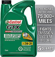 Моторное масло 5W-30 Castrol GTX High Mileage синтетическое масло 4.73 л