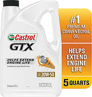 Моторное масло 20W-50 Castrol GTX, (4.73 л)