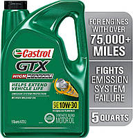 Моторное масло 10W-30 Castrol GTX High Mileage (4.73 л)