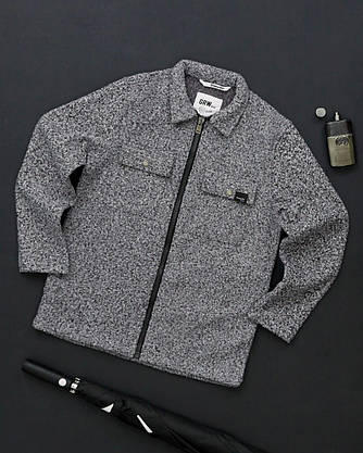 Чоловіча куртка-сорочка з довгим рукавом демісезонна, повсякденна чоловіча куртка-сорочка на блискавці, фото 5