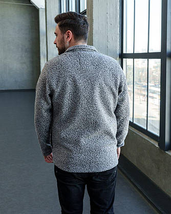 Чоловіча куртка-сорочка з довгим рукавом демісезонна, повсякденна чоловіча куртка-сорочка на блискавці, фото 4