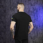 Чоловіча тактична футболка чорна з липучками армійська на літо, фото 3