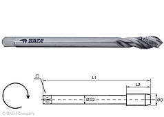 Мітчик машинний  HSSE-35° RSP MF 10 x 1,0 DIN 374  BAER  (Німеччина)