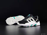 Кросівки чоловічі Adidas ZX 22 Boost  чорні з білим\мята , Взуття на літо текстиль, фото 4