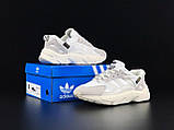 Кросівки чоловічі Adidas ZX 22 Boost білі з бежевим, Взуття на літо текстиль, фото 5