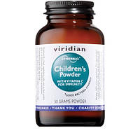 Синбиотик Для Детей с Витамином С 50 г Порошок Viridian Synbiotic Children's Powder Англия Доставка из ЕС