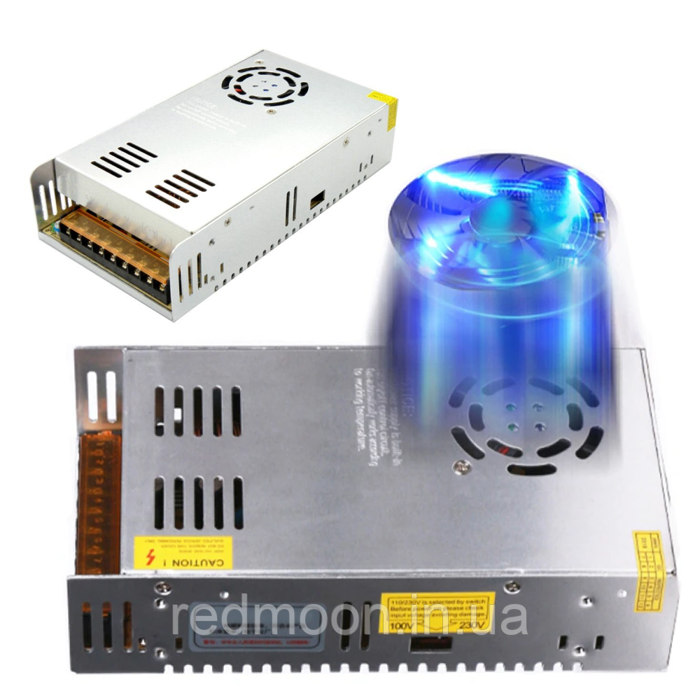 Импульсный блок питания 12V, 30A , METAL / Сетевой адаптер питания с ...