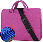 Сумка для ноутбука 3D 14.1" сіра Жіноча сумка для ноутбука 14 дюймів Легка сумка сіра для ноутбука, фото 7