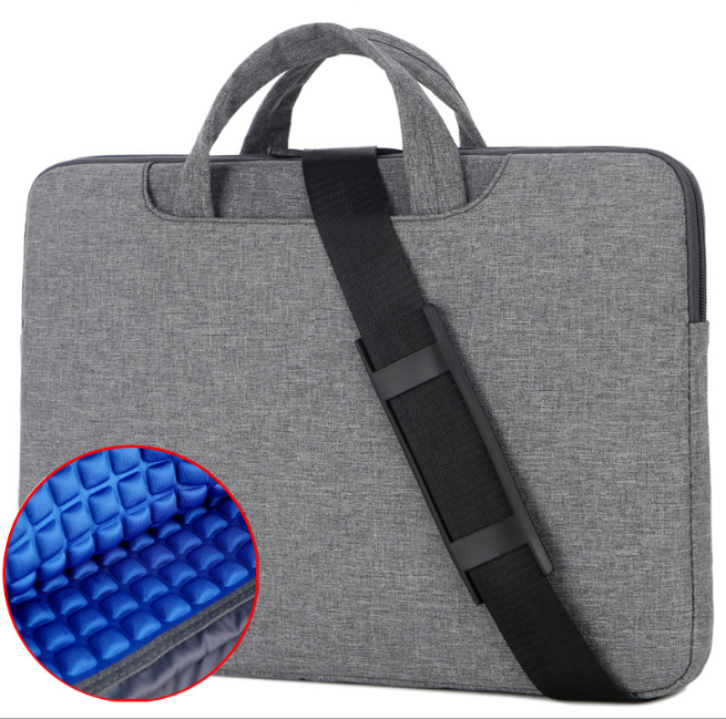 Сумка для ноутбука 3D 14.1" сіра Жіноча сумка для ноутбука 14 дюймів Легка сумка сіра для ноутбука, фото 1