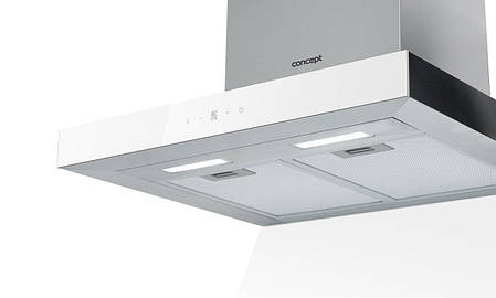 Витяжка CONCEPT OPK4760wh 60 см нержавіюча сталь/скло WHITE, фото 1