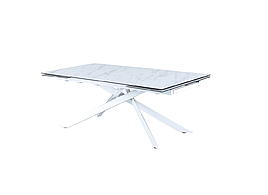 Стіл обідній розкладний в кухню вітальню TML-890 бланко перлино / білий Vetro Mebel