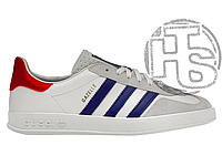 Женские кроссовки Adidas X Gucci Gazelle White Blue Red HQ8849