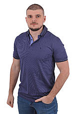 Футболка-поло чоловіча Le Gutti 23-1565-53 темно-синя, фото 4