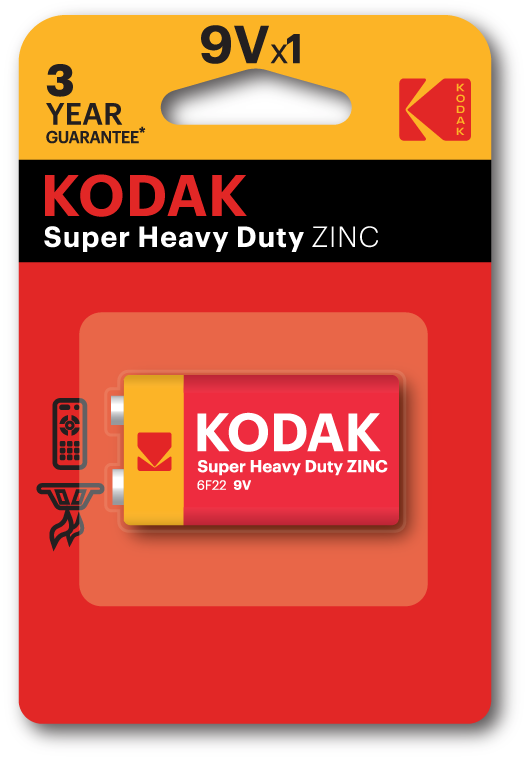 Батарейка крона Kodak Extra Heavy Duty 9V крона/6F22 (30953437/B)