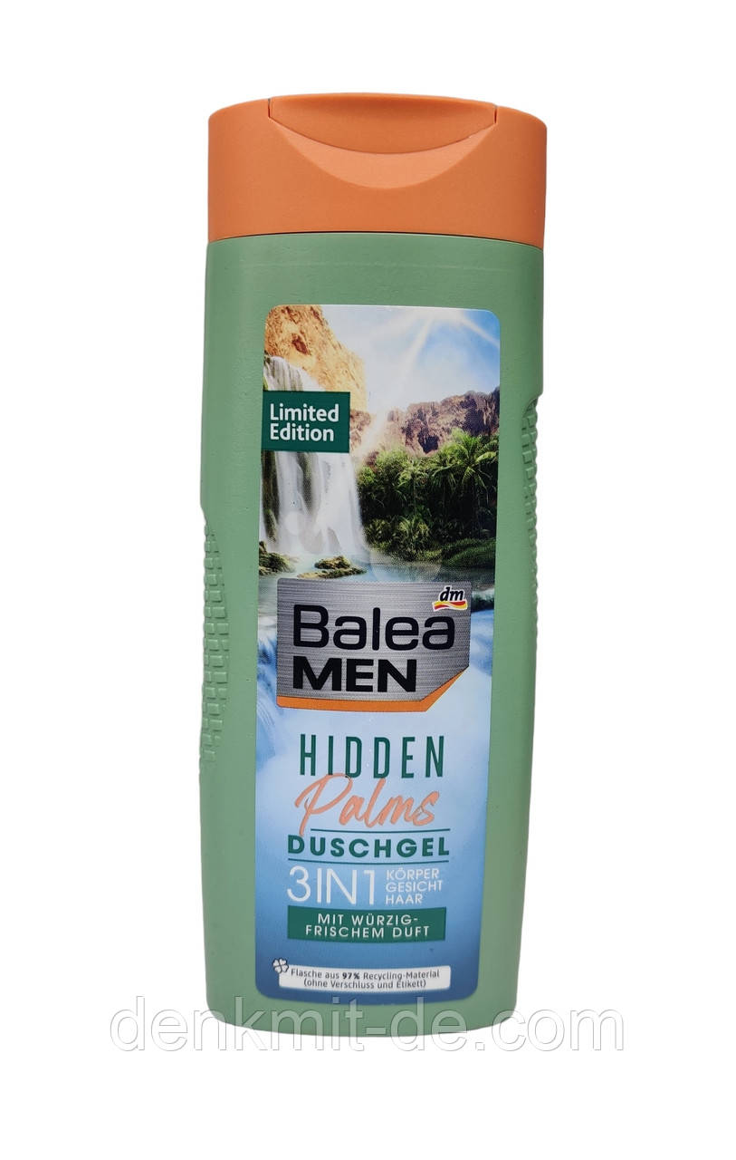 Шампунь + Гель для душу Balea Men 3 in 1 Hidden Palms, 300 мл