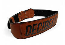 Пояс атлетичний S EasyFit DeciBelt (шкіра) коричневий
