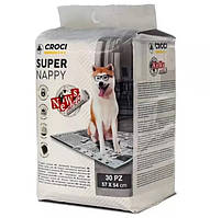 Пелюшки для цуценят і собак Croci Super Nappy News Paper, 54x57 см, 30 шт