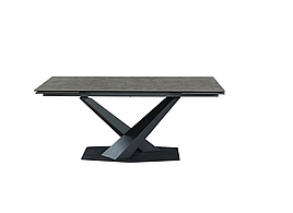 Стіл обідній розкладний в кухню вітальню TML-897 гріджіо латте/ чорний Vetro Mebel