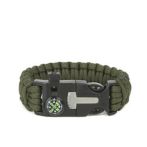 Браслет Dozen Tactical Paracord Bracelet - 5 in 1 "Olive"