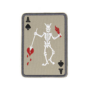 Нашивка на липучці Dozen Velcro Ace Of Spades Patch — Black Beard Flag "Coyote" (7 * 10 см)