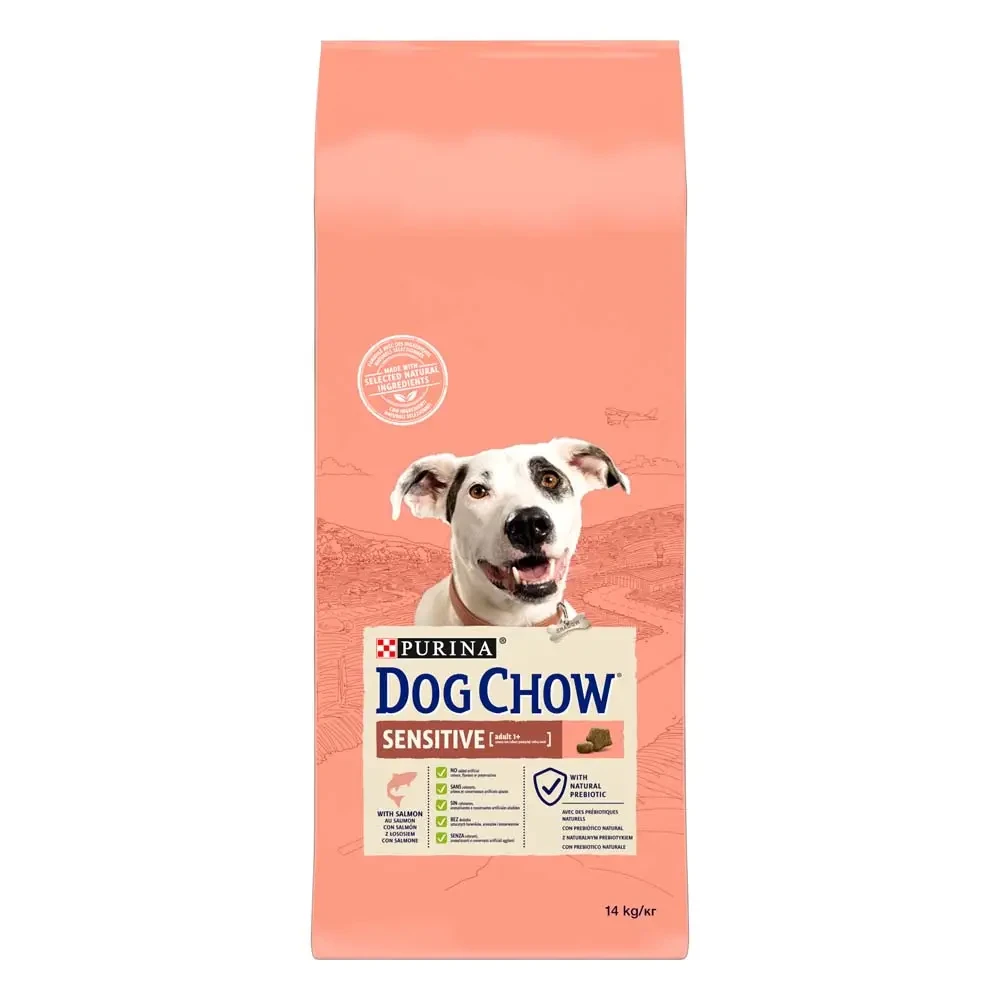 Сухий корм для дорослих собак Dog Chow Sensetive 14 кг (лосось)
