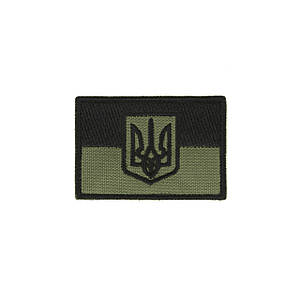 Нашивка на липучці Dozen Velcro Flag Patch "Trident - Olive" (7 * 4,5 см)