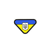Нашивка на липучке Dozen Triangle Flag "Ukraine" (4 * 2,5 см)