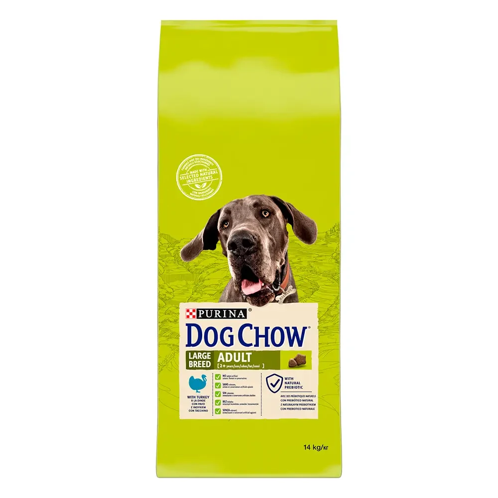 Сухий корм для дорослих собак великих порід Dog Chow Adult Large Breed Turkey 14 кг (індичка)